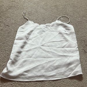 Silk white top